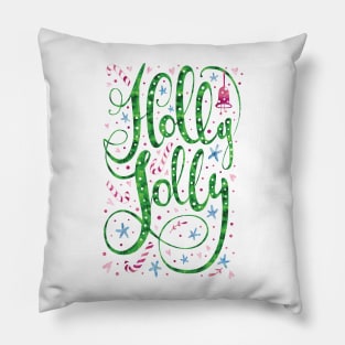 Holly Jolly Christmas Pillow