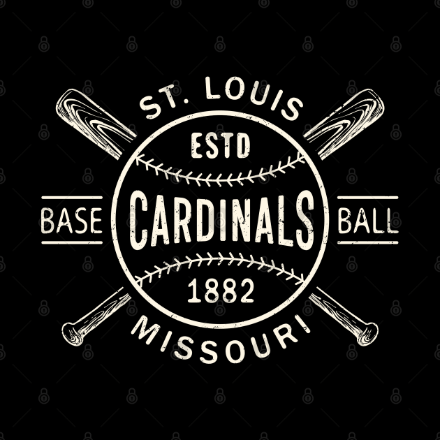 St. Louis Cardinals Bats & Ball by Buck Tee by Buck Tee