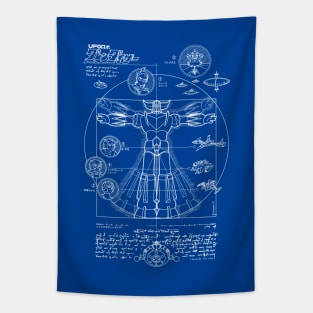 240 Grendizer Blueprint Tapestry