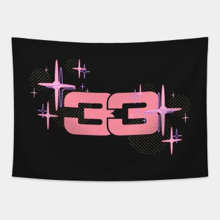 Pink 33 Max Verstappen Formula One Tapestry