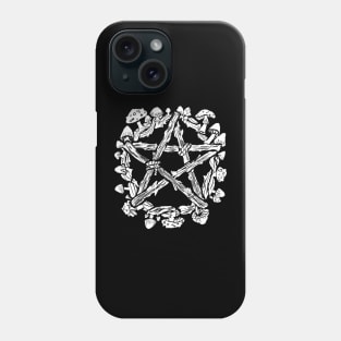 Mushroom Pentacle, Witchy, Gothic, Punk Phone Case