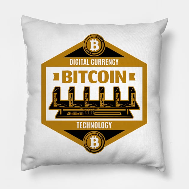 Bitcoin Miner Pillow by CryptoTextile