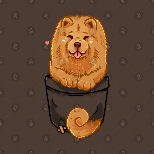 Pocket Cute Chow Chow Dog by TechraPockets