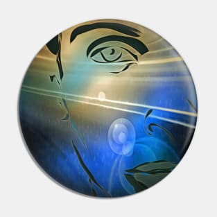 Woman portrait in space Pin