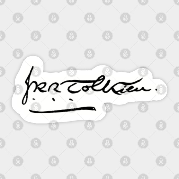 J R R Tolkien S Signature J R R Tolkien Sticker Teepublic