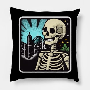 Magical Skeleton Land Pillow