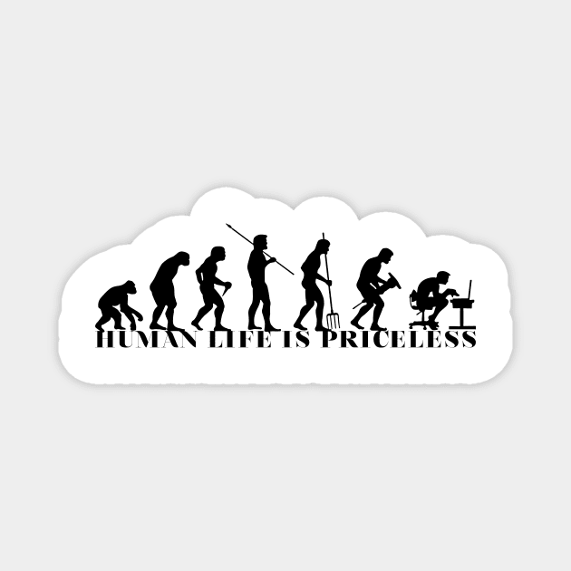 'Human Life Is Priceless' Human Trafficking Shirt Magnet by ourwackyhome