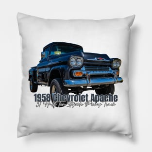 1958 Chevrolet Apache 31 Half Ton Stepside Pickup Truck Pillow