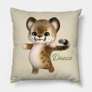 Little Cheetah cat Dancing Pillow