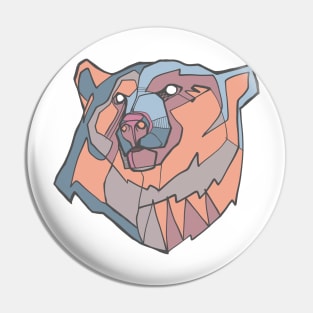 Hand drawn bear head vector illustration Pin