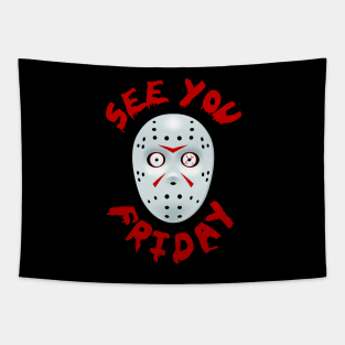 Friday 13th Jason Mask Tapestry