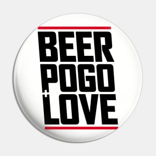 beer, pogo & love Pin