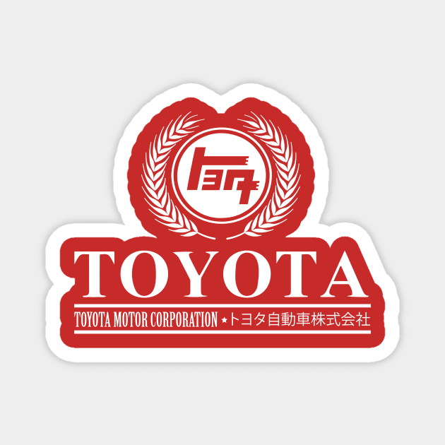 Toyota Vintage Classic - All White Magnet by paterack