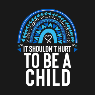 Child Abuse Prevention Awareness Month Blue Ribbon gift idea T-Shirt