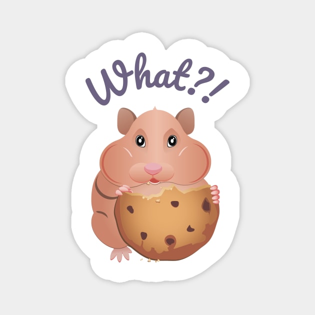 hamster eating cookies Magnet by Olha_Kulbachna