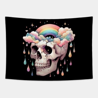 Rainbow Skull | T Shirt Design Tapestry