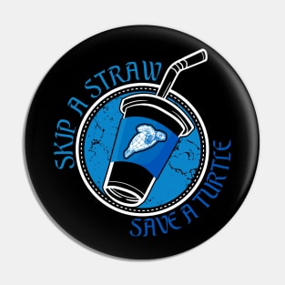 Skip A Straw Save A Turtle Ocean Lover Pin