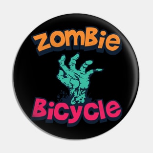 Zombie driving bicycle Pin