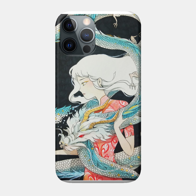 Dragon and Girl - Dragon - Phone Case