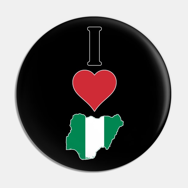 I Heart Nigeria I Love Nigerian National Flag Map Vertical Pin by Sports Stars ⭐⭐⭐⭐⭐