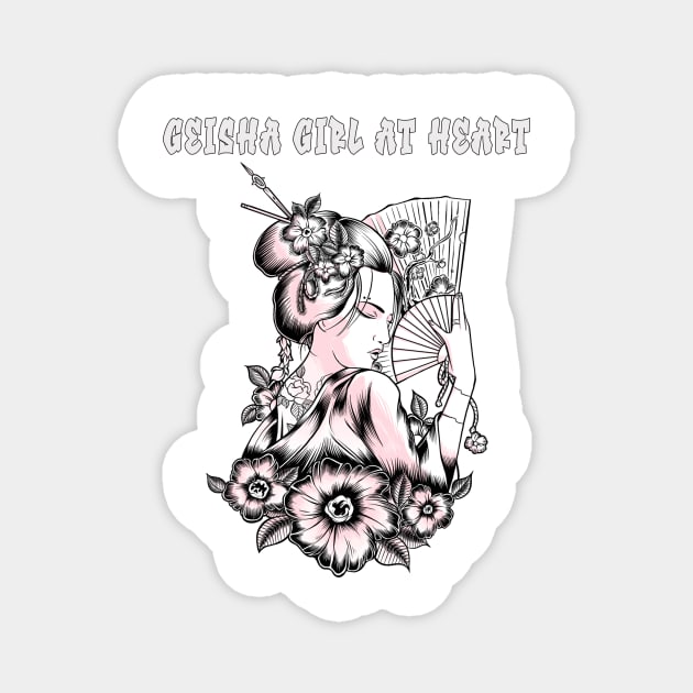 Geisha girl at heart Magnet by G_Sankar Merch