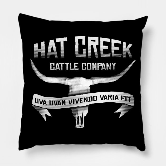 Hat Creek Cattle Company Pillow by robotrobotROBOT