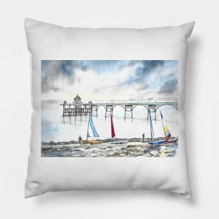 Sailing Boats by Clevedon Pier Pillow