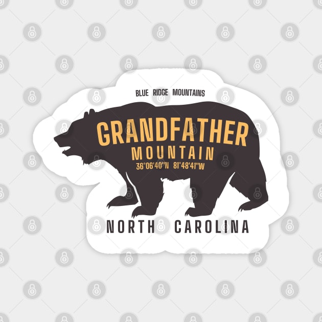 Grandfather Mountain Blue Ridge Mountains North Carolina Bear Magnet by Contentarama