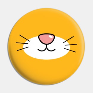 Smiling kitten face Pin