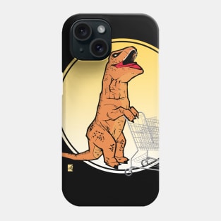 A Great Day for T-rex Shopping for Groceries Phone Case