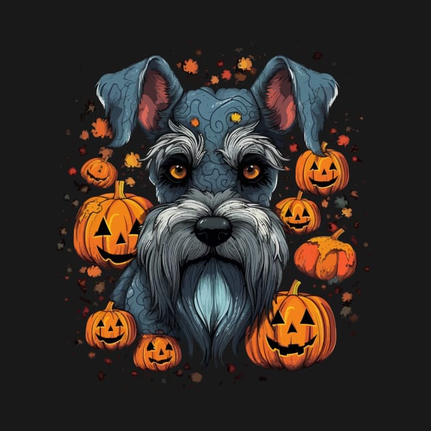 Miniature Schnauzer Halloween by JH Mart