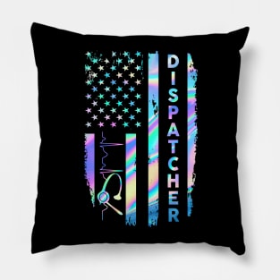 Dispatcher Flag USA Pillow