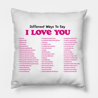 different ways to say i love you Pillow