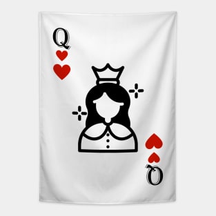 Queen Card, Queen of Heart Tapestry