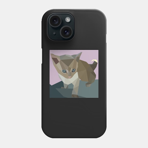 Geo Kitten Phone Case by jrepkin