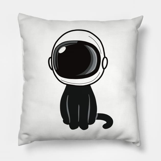 Space cat Pillow by Flaxenart