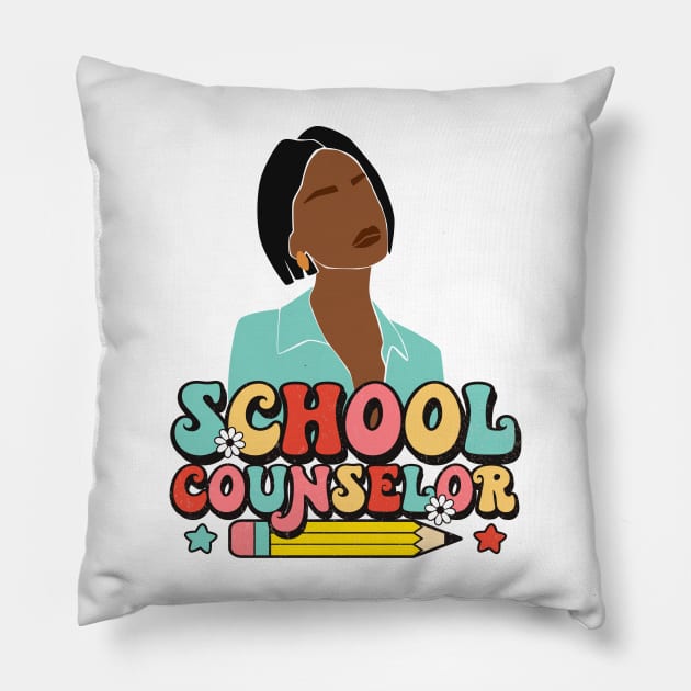 Black School Counselor Appreciation Gift Pillow by Chey Creates Clothes