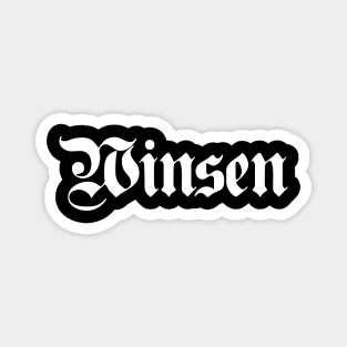 Winsen written with gothic font Magnet