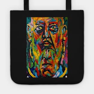 Aleister Crowley The Great Beast of Thelema painted in a Surrealist and Impressionist style Tote