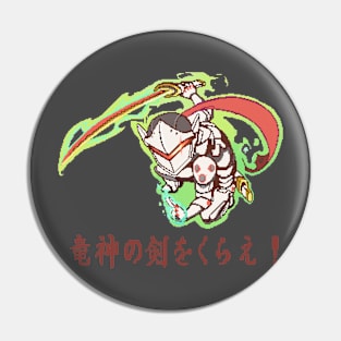 genji pixel art tshirt Pin