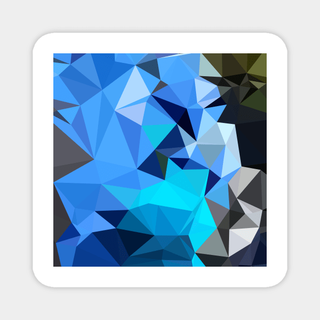 Air Force Blue Abstract Low Polygon Background Magnet by retrovectors