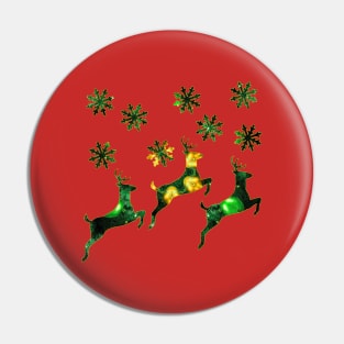 Christmas Decoration in Gold and Green Pin