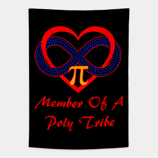 Polyamory Infinity Heart Poly Tribe Tapestry by Mindseye222