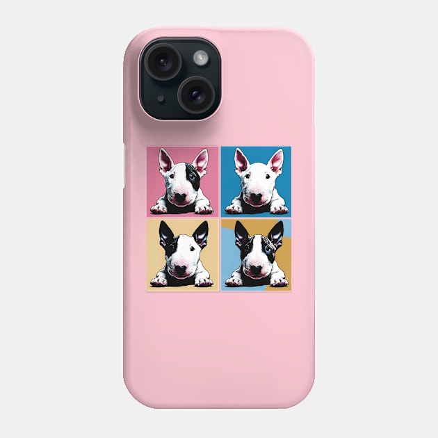 Pop Retro Bull Terrier Art  - Cute Puppy Phone Case by PawPopArt