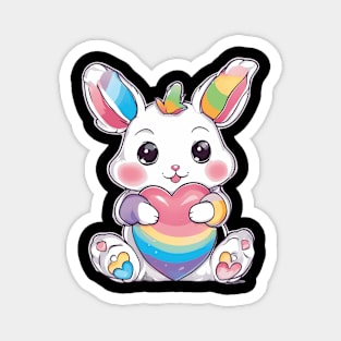 Rainbow Buny Magnet