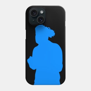 TeachUrb Anime Silhouette Blue Shadowy Figure Phone Case