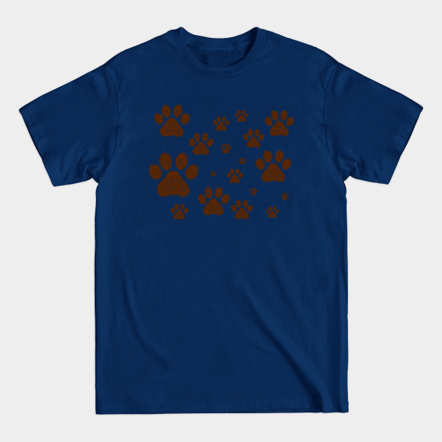 Discover Muddy Pawprint Pattern - Paw Print Pattern - T-Shirt