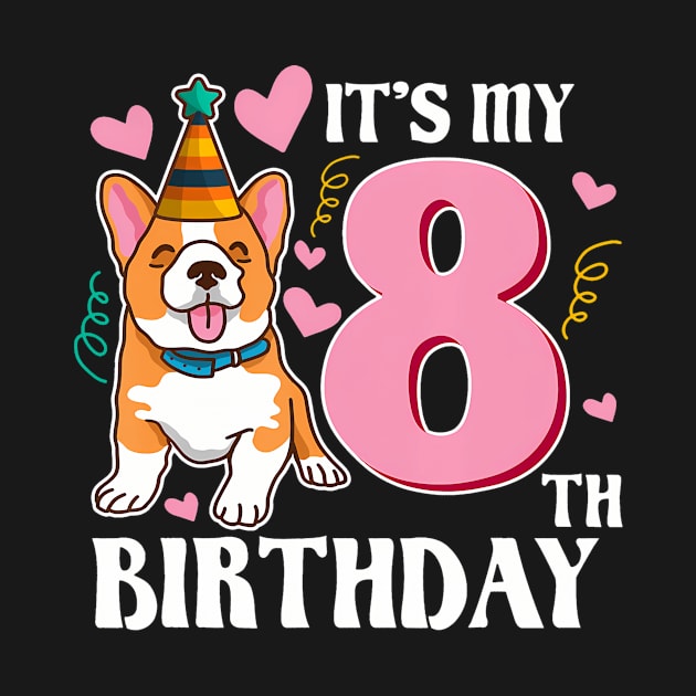 Its My 8th Birthday Dog Theme Bday Party Celebration by vulanstore