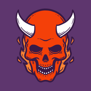 Angry Devil Skull T-Shirt