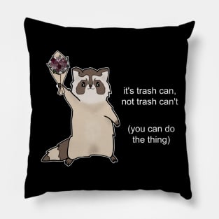 You Can Do The Thing - Motivational Raccoon Pillow